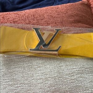 Plus size stretch Yellow Belt